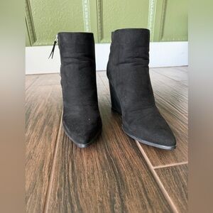 JustFab Black Heeled Boots